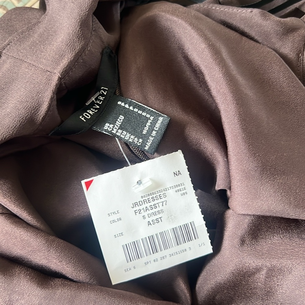 Forever 21 Chiffon brown long dress size:S NWT - Picture 8 of 8